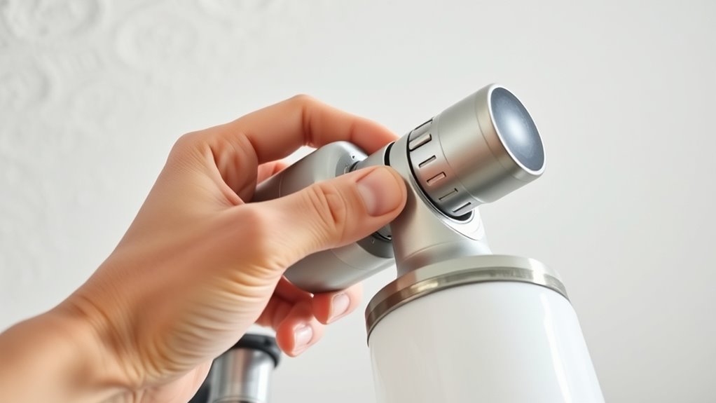 adjust pressure for even spray