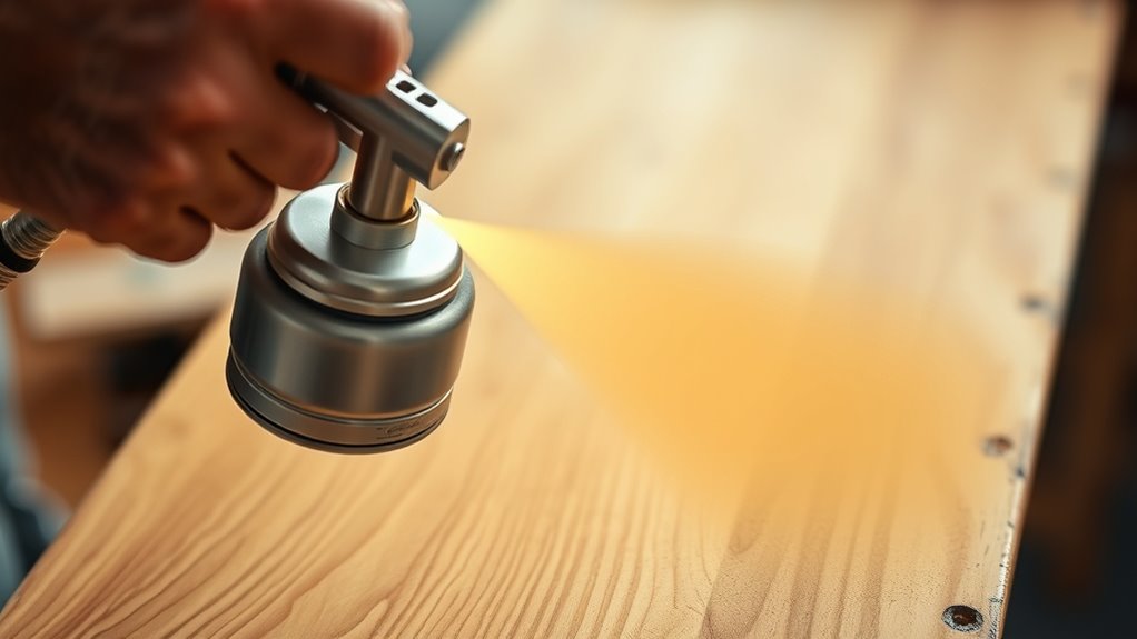 applying polyurethane with spray