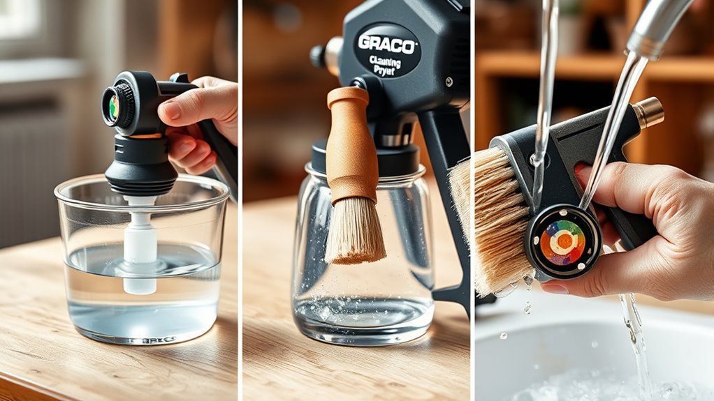 clean graco sprayer effectively