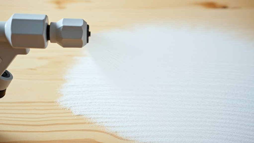 consistent overlapping spray technique