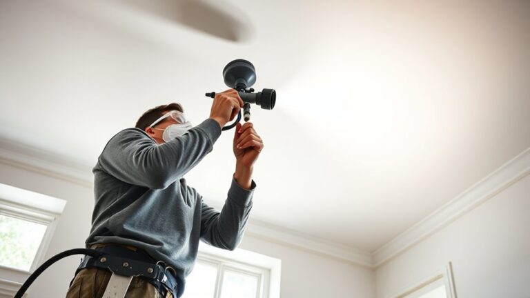 paint ceiling with sprayer