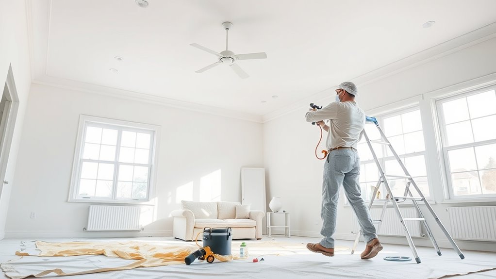 prepare ceiling and workspace