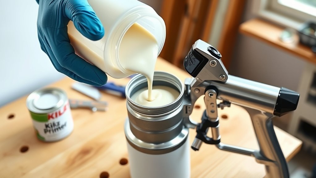 prepare sprayer for primer