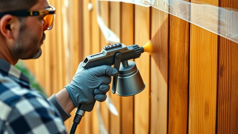 safe stain spray application