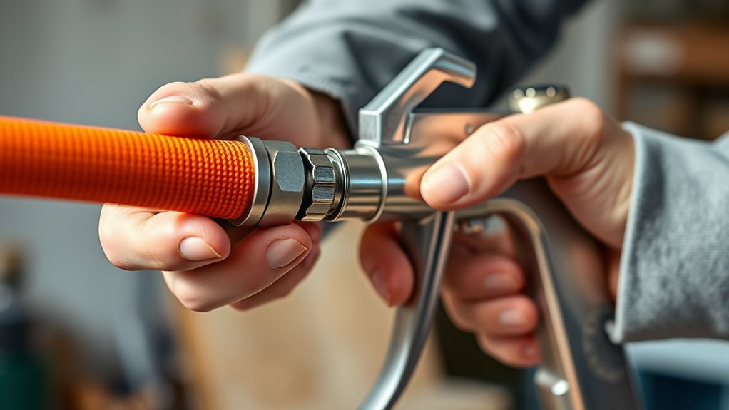 secure hose and gun