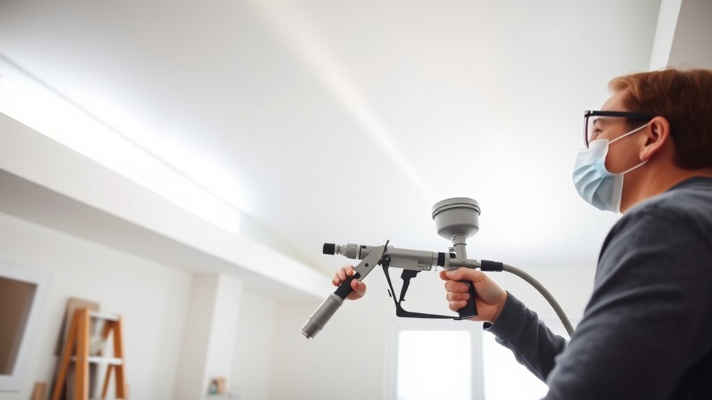 spray ceiling in five steps