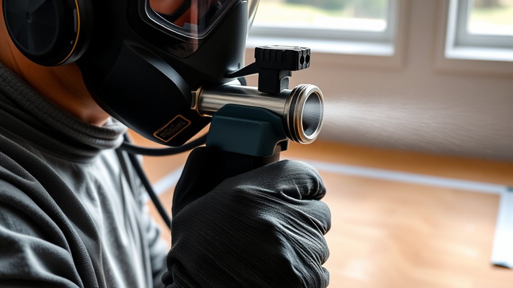 surface cleaning and spray testing