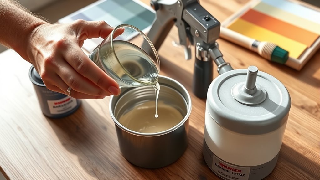 thinning paint for smooth spray