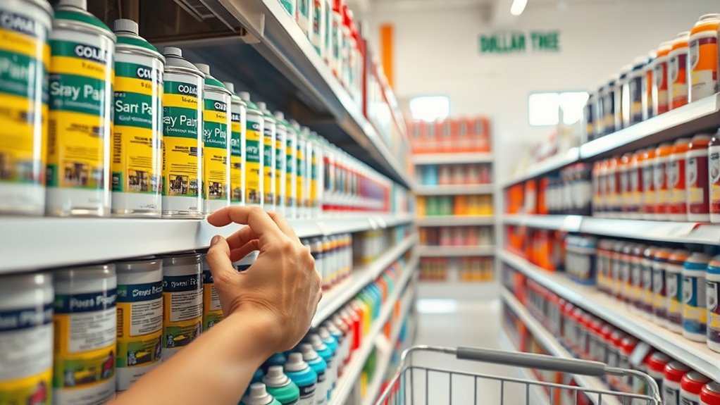 dollar tree spray paint availability