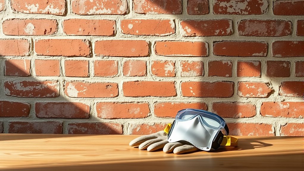 prepare area with safety gear