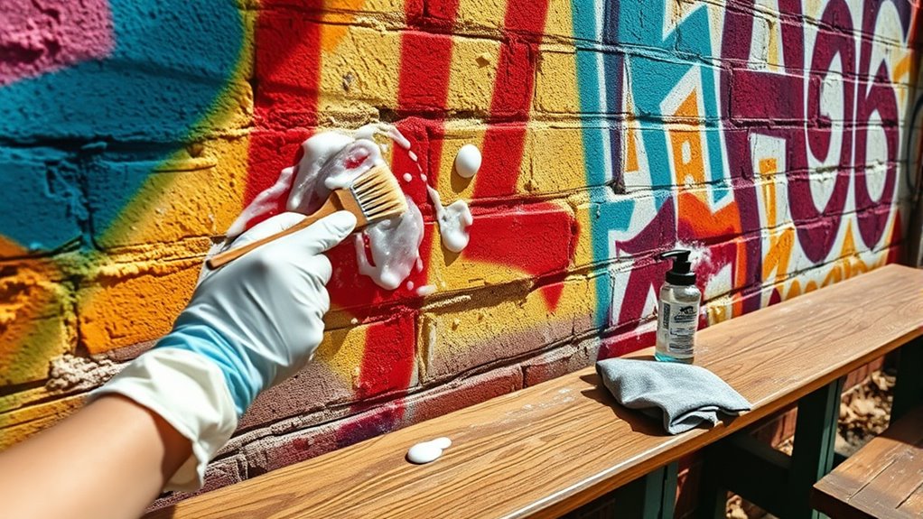 remove spray paint carefully