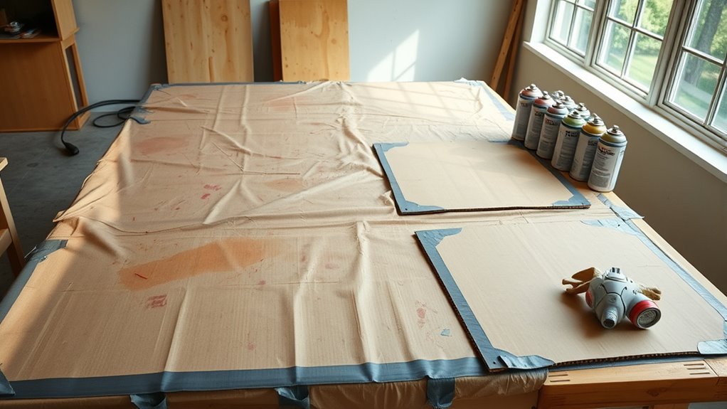 set up protected ventilated workspace