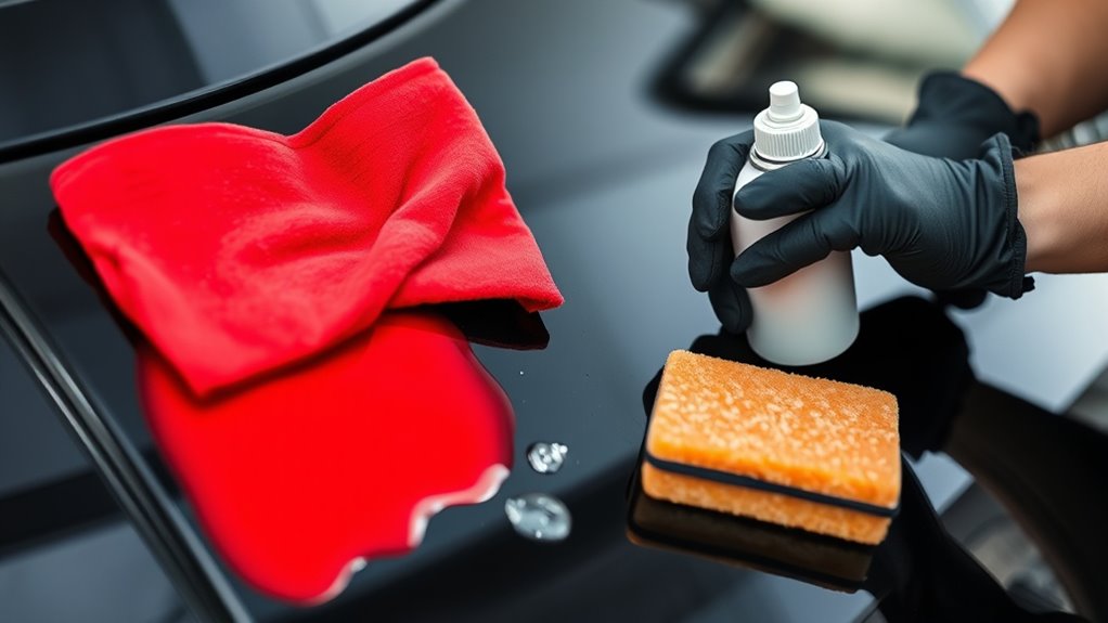 spot cleaning with wax