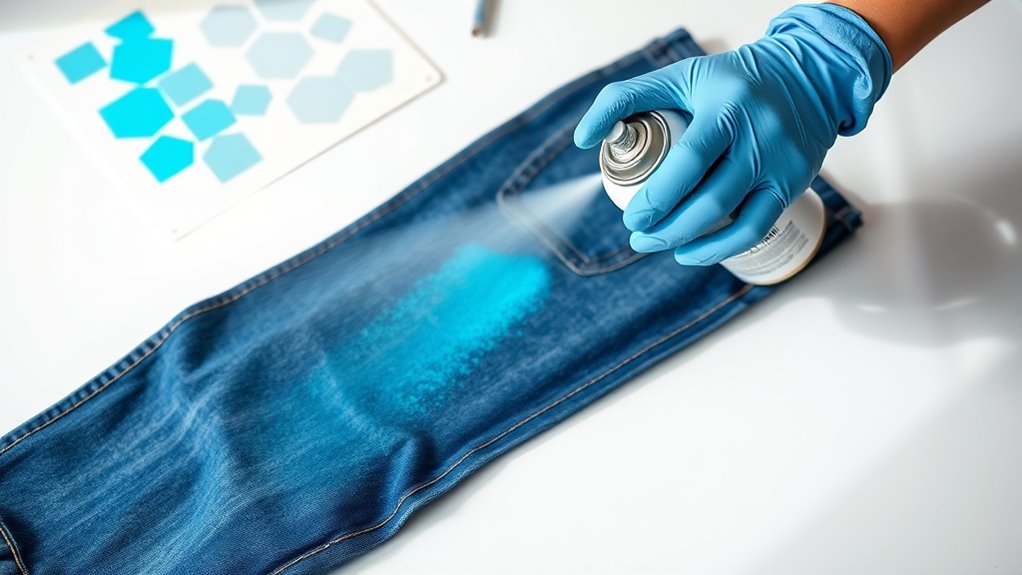 spray paint clothing step by step