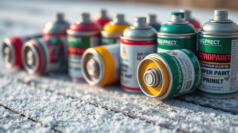 spray paint freezing precautions
