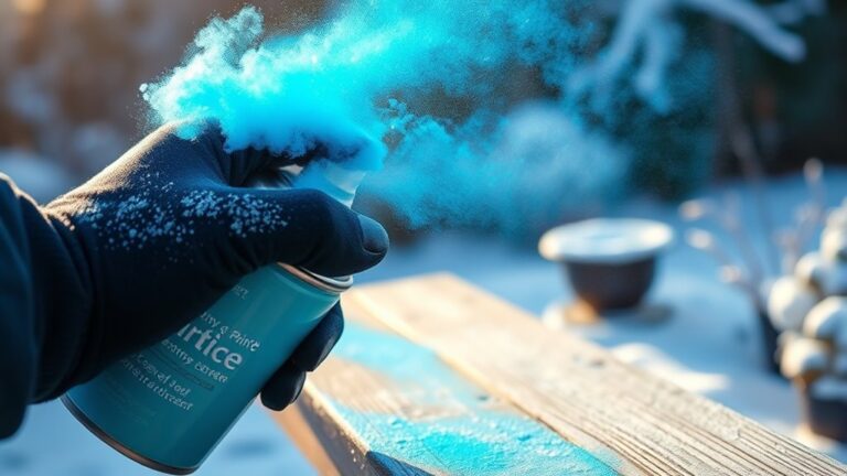 spray paint in cold
