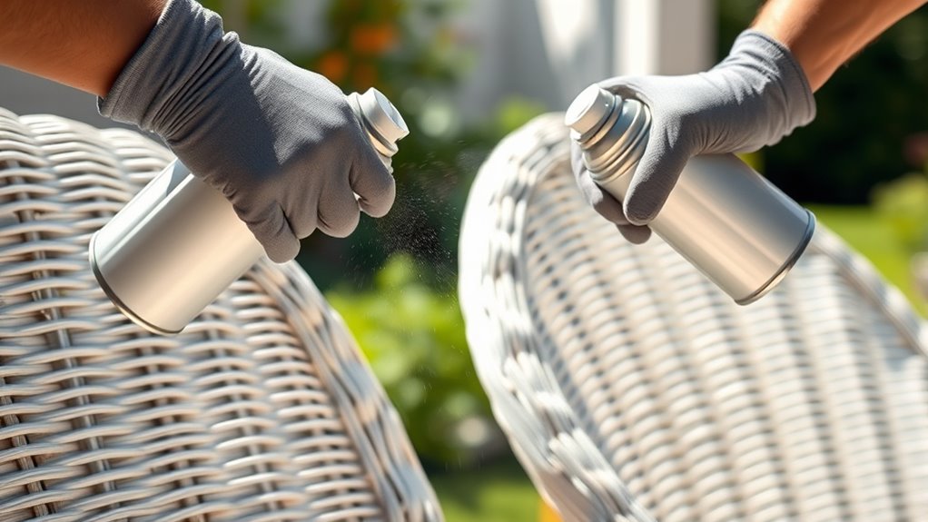 spray wicker furniture step by step