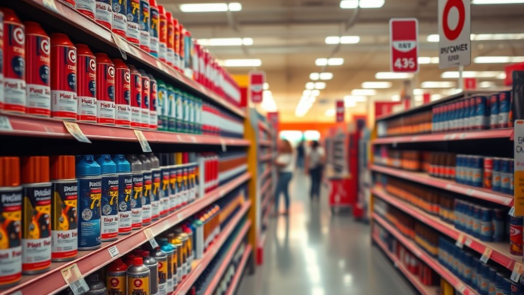 target spray paint availability