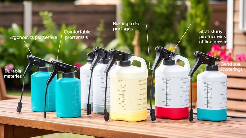 tank material and nozzle adjustability